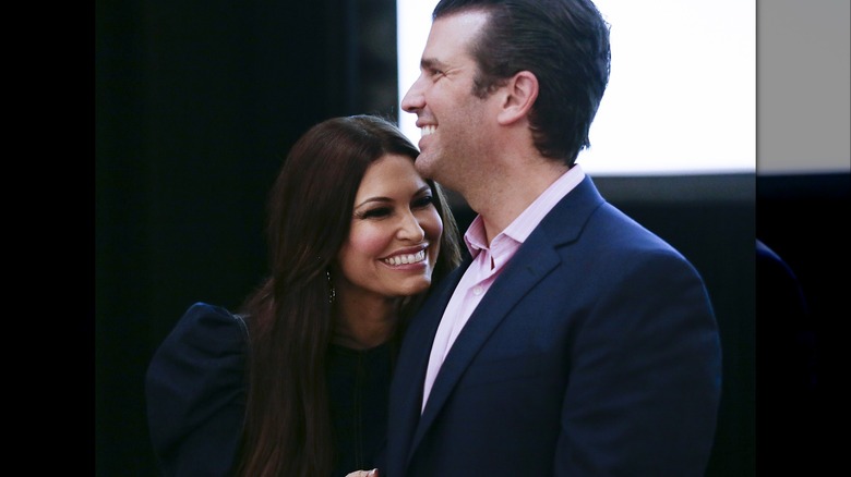 Kimberly Guilfoyle and Donald Trump Jr at a Ted Cruz rally in 2018.