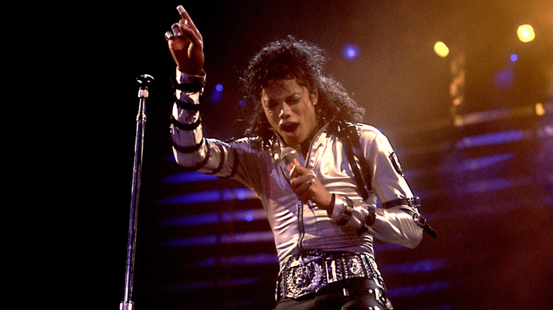 Michael Jackson performs onstage