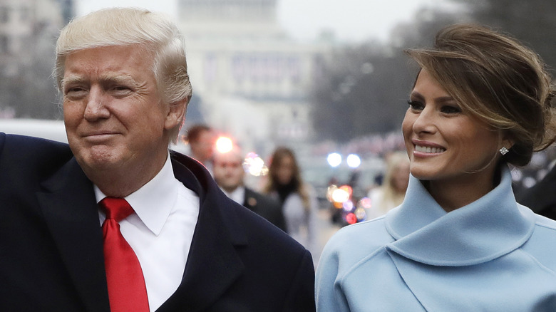 Donald Trump and Melania Trump posing