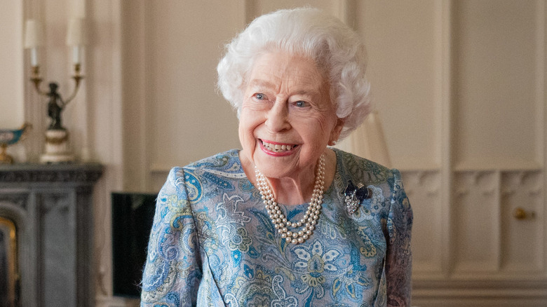 Queen Elizabeth II smiling