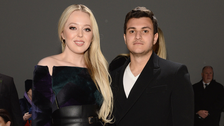 Tiffany Trump & Michael Boulos posing together