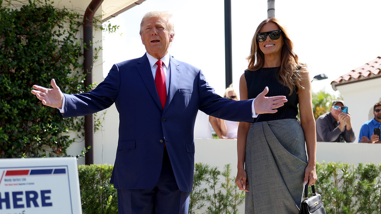 Donald and Melania Trump voting in Florida