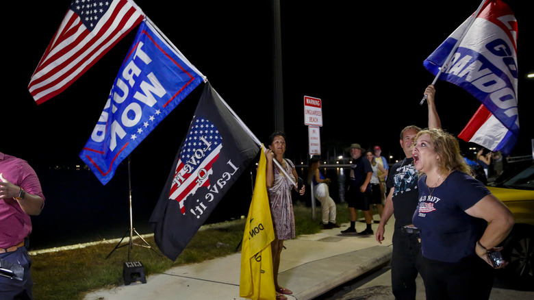 Protesters outside Mar-a-Lago August 2022