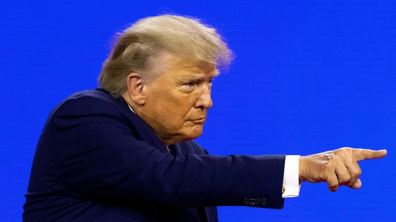 Donald Trump pointing