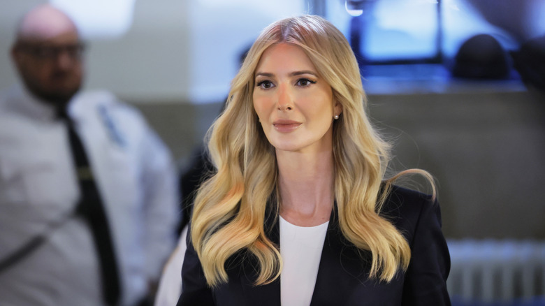 Ivanka Trump walking out of fraud trial