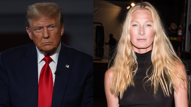 Donald Trump (L) and Maggie Rizer (R)