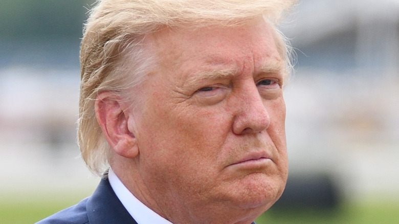 Former President Donald Trump frowning