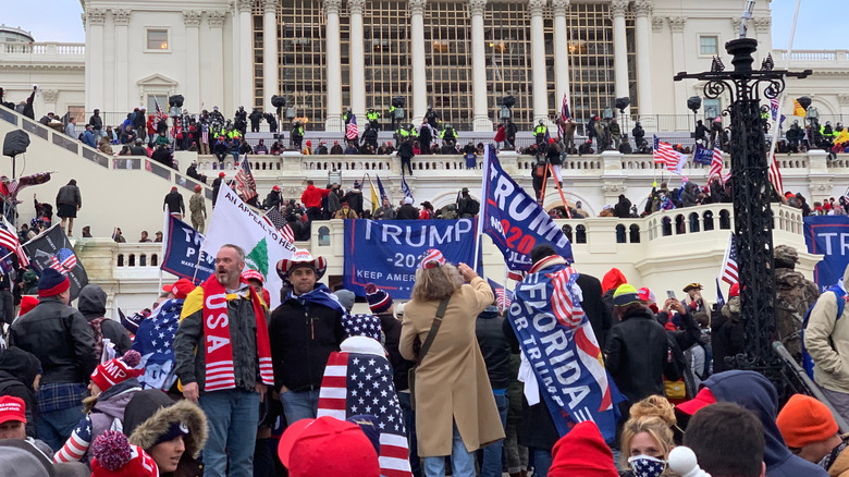 Trump supporters at the Capitol on January 6, 2021