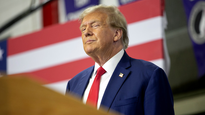 Donald Trump standing at a podium