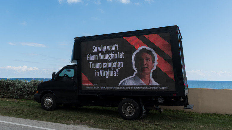 Truck ad Glenn Youngkin won't let Trump campaign