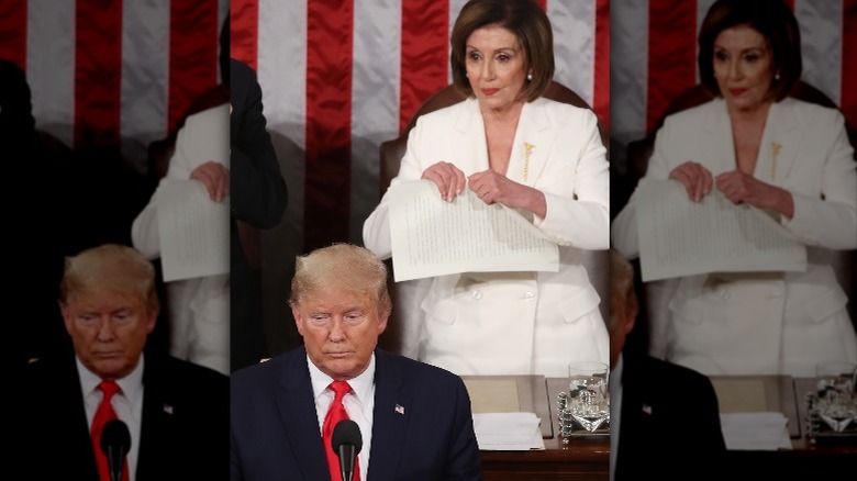 Nancy Pelosi rips up Trump's State of the Union speech 