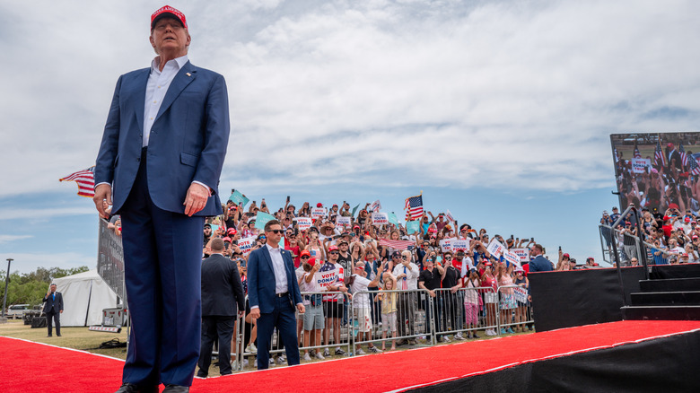 Donald Trump at a rally in Las Vegas