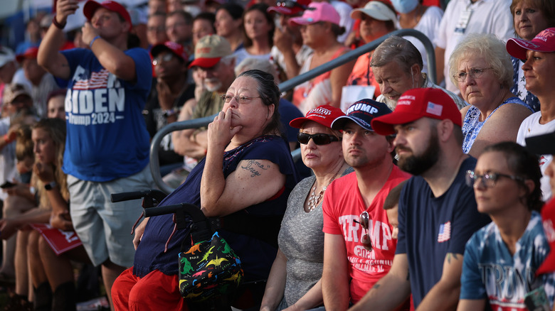 Trump supporters at the weekend rally in Alabama