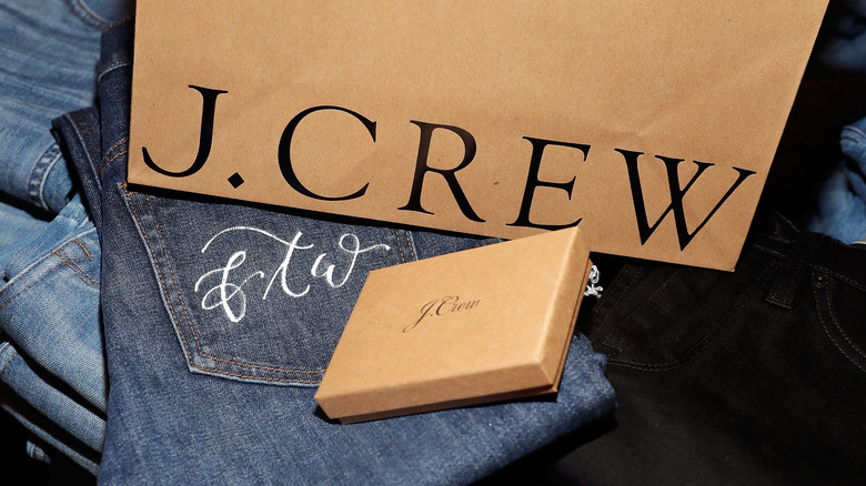 J.Crew bag and jeans