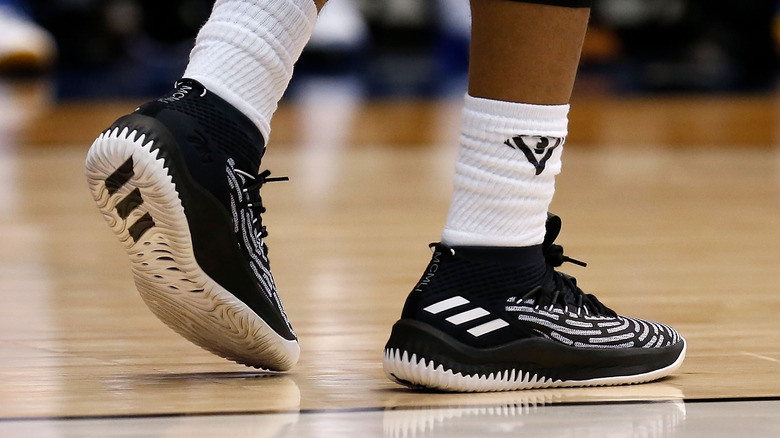 adidas basketball shoes on court