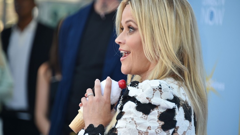 Reese Witherspoon with ice cream