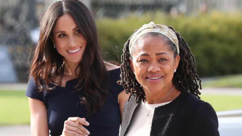 Meghan Markle and Doria Ragland smiling