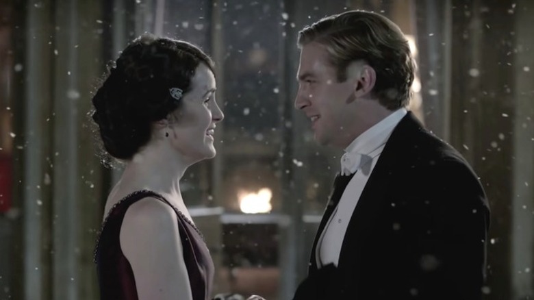 Mary, Matthew on "Downton Abbey"