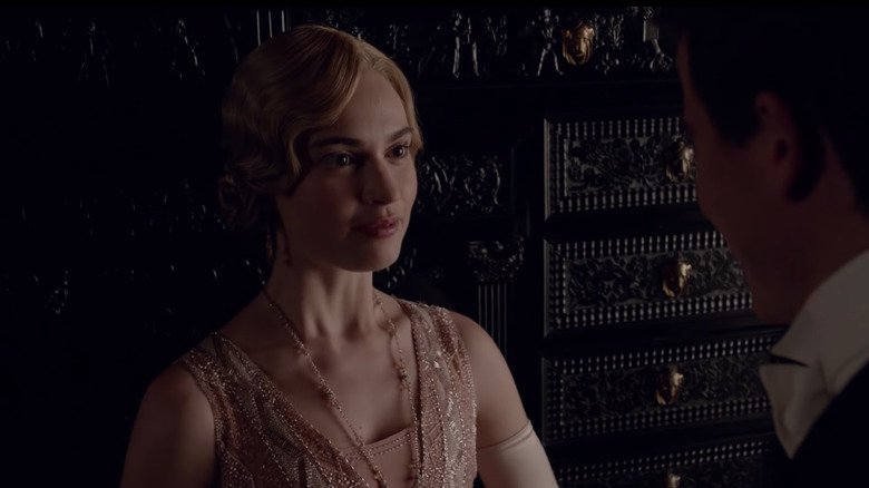 Lily James as Downton Abbey's Lady Rose