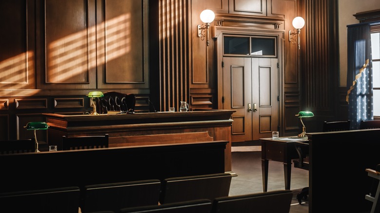 Empty courtroom