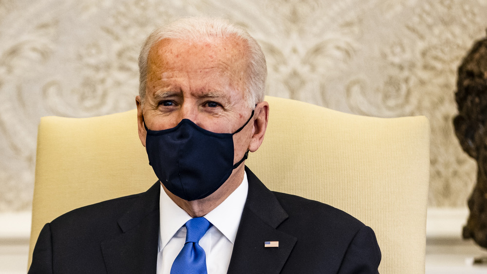 President Joe Biden in a mask