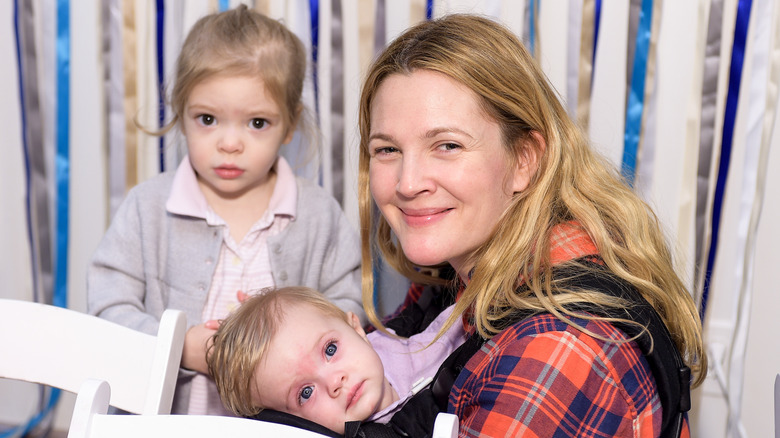 Drew Barrymore and her daughters.