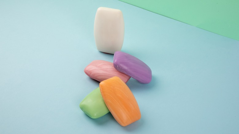 Bars of soap in varied colors