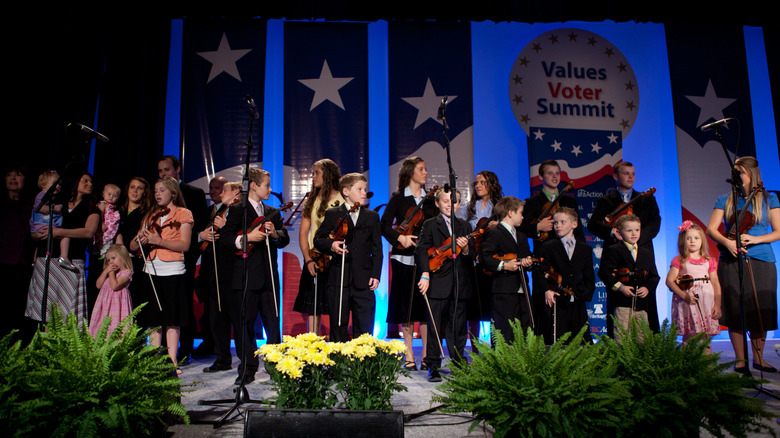 Duggar family children with musical instruments at the Values Voter Summit