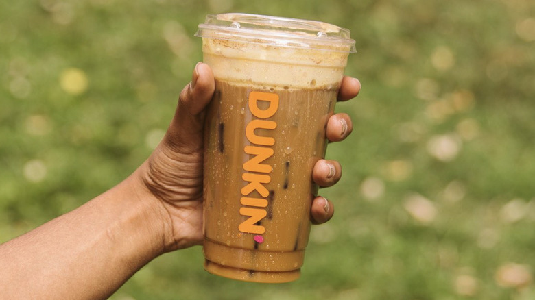 Hand with Dunkin' Cold Brew