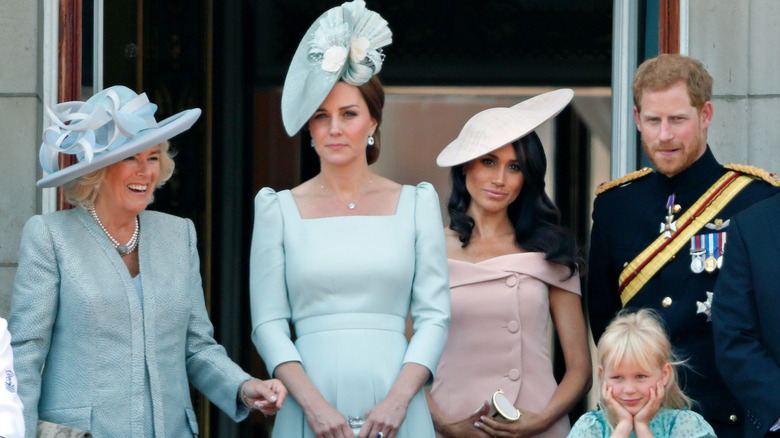 The royal family on balcony in 2018