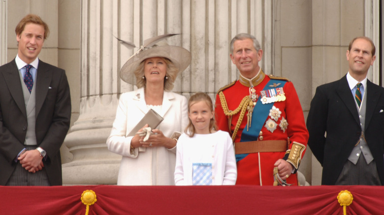 The royal family on balcony in 2005