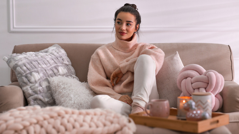 Woman on couch