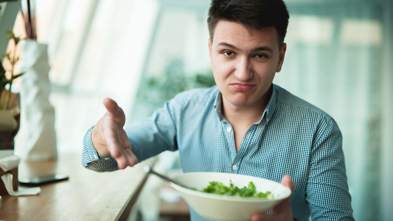 man not eating vegetables, a huge turn-off