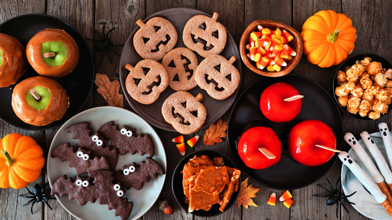 Halloween treats on a table