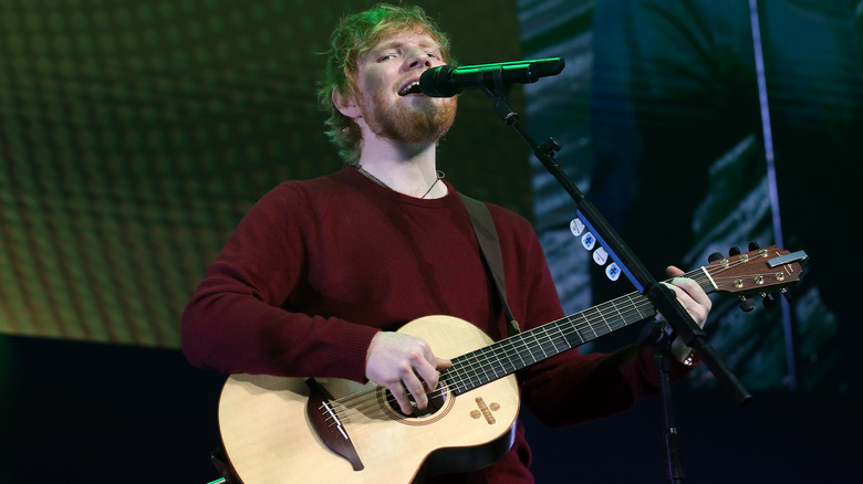 Ed Sheeran performing