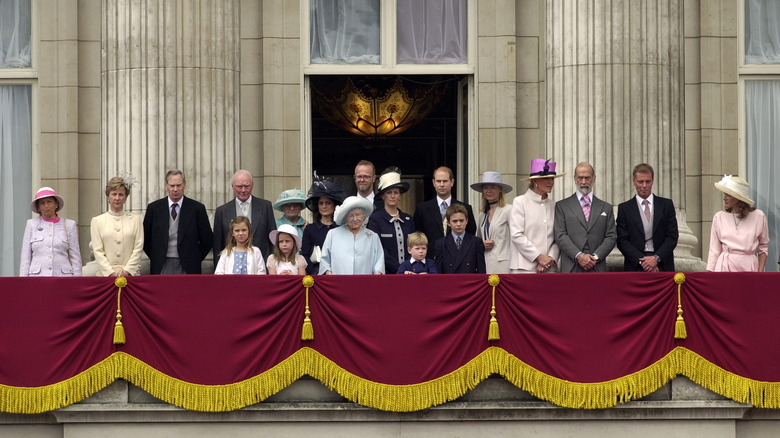 Edward Windsor, Lord Downpatrick, standing on the balcony at Trooping the Color