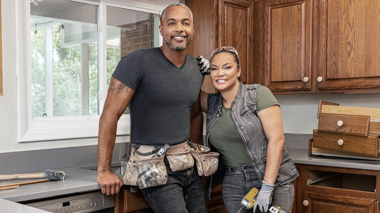 Mike Jackson and Egypt Sherrod renovating a house