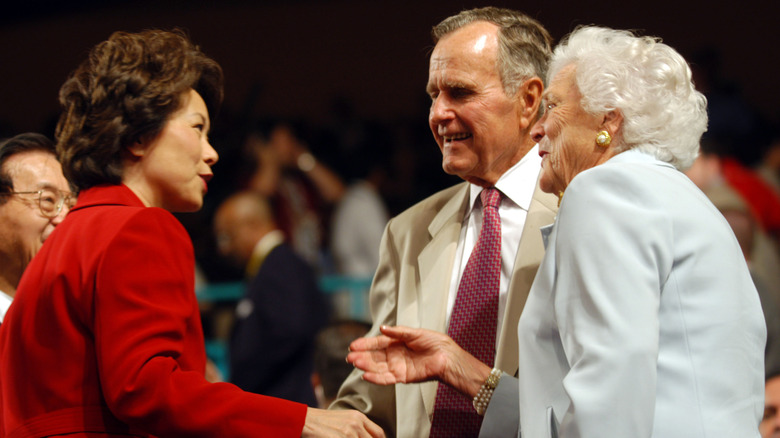 Elaine Chao with George H.W. and Barbara Bush