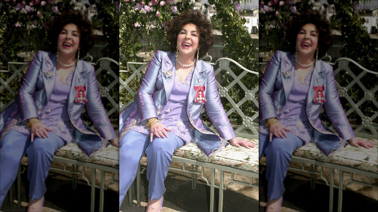 Elizabeth Taylor after becoming Dame