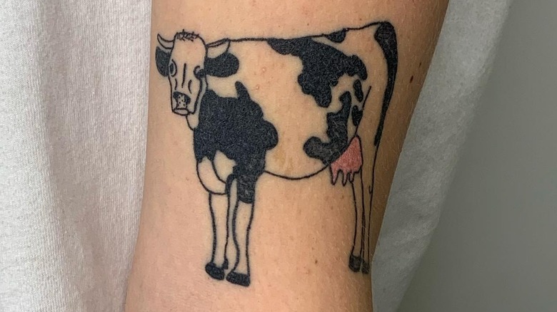 Cow tattoo on Ella 