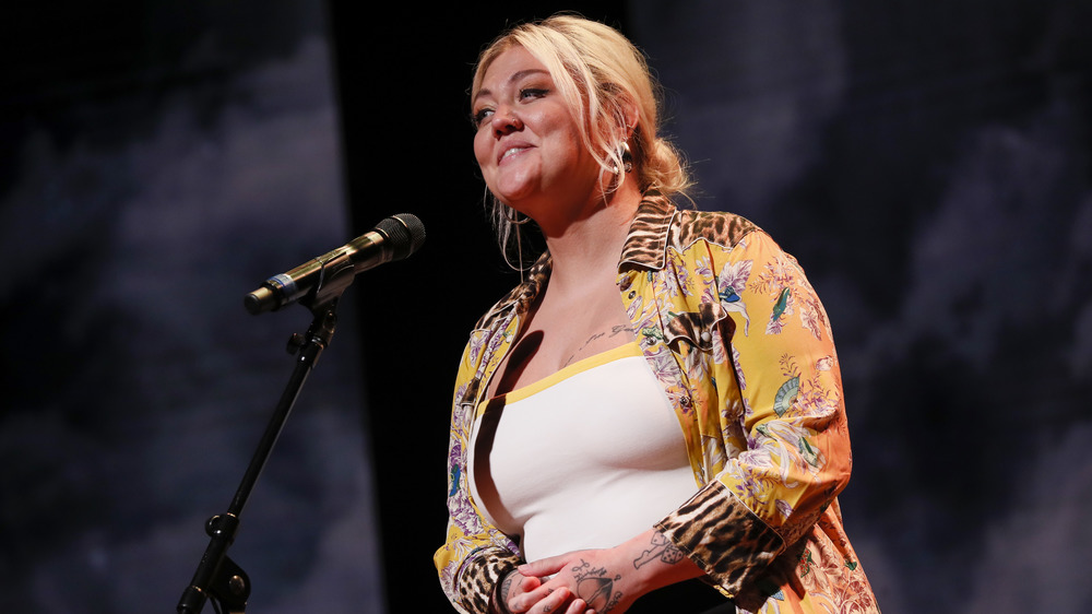 Elle King and microphone