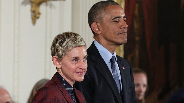 ellen degeneres with president obama