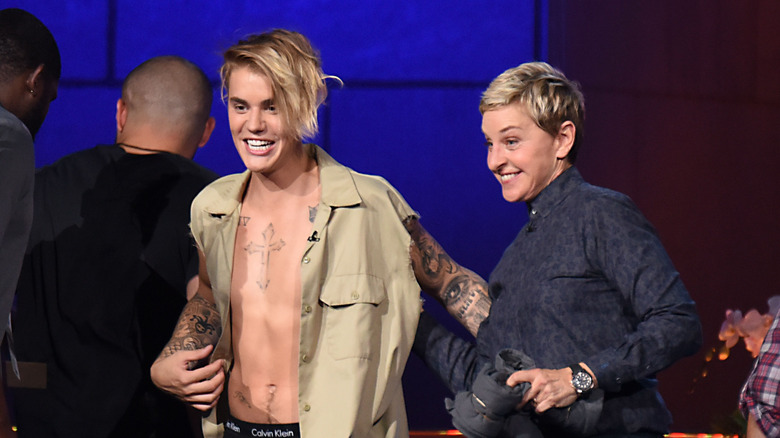 Justin Bieber and Ellen DeGeneres