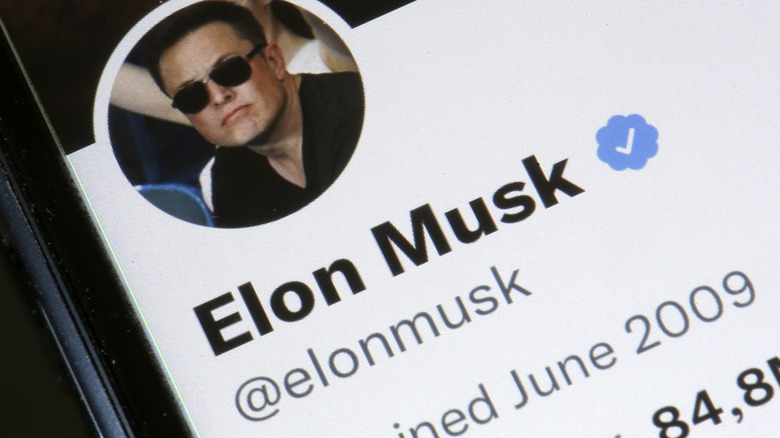 Elon Musk twitter account