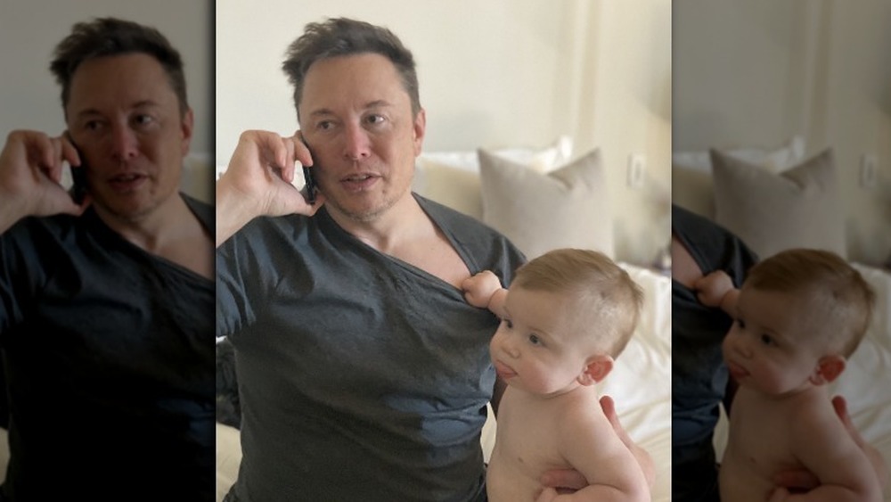 Elon Musk and son