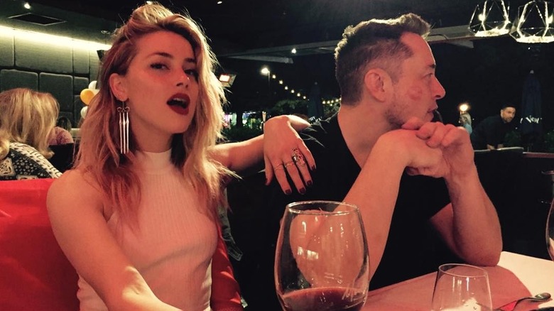 Amber Heard and Elon Musk on a night out together