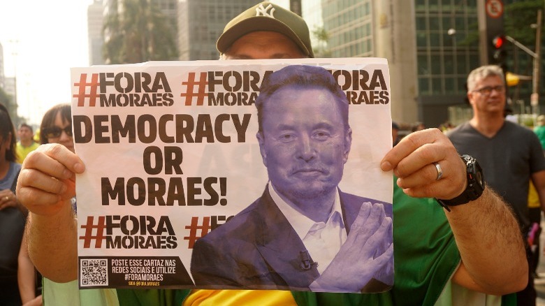 man musk poster democracy or Moraes