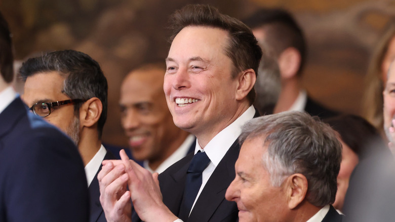 Elon Musk during President Donald Trump's inauguration