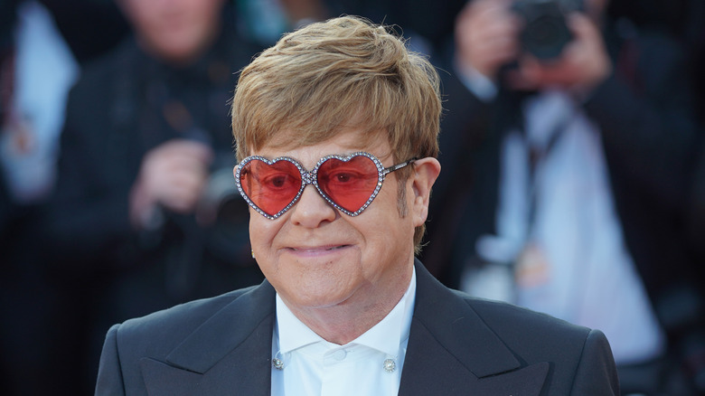 Elton John heart sunglasses