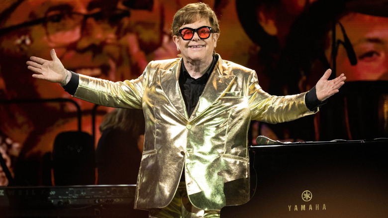 Elton John smiling